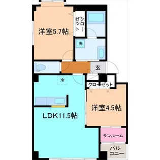 グレイスフル・オー【3階】の間取り