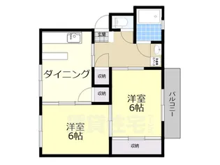 第二中尾コーポ【2階】の間取り