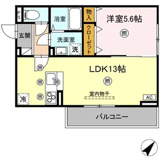 amレジデンス出雲【3階】の間取り