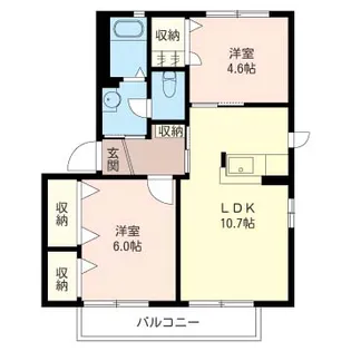 パールタウン柏の葉B【1階】の間取り