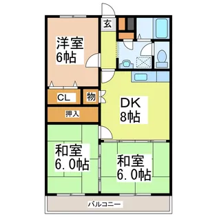 ひまわりマンション【1階】の間取り