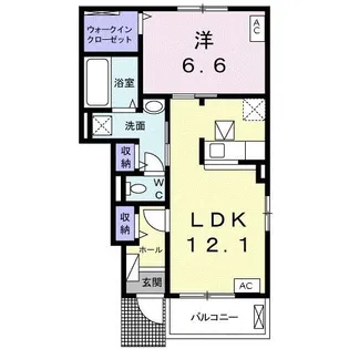 ラ・ヴェール【1階】の間取り