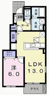 ブリラテ ラ ルーナI【1階】の間取り