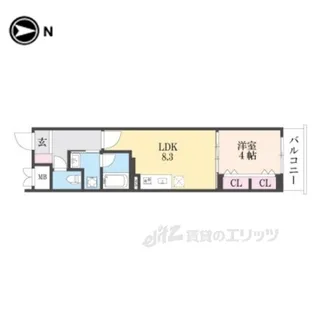ベラジオ雅び北野白梅町【3階】の間取り