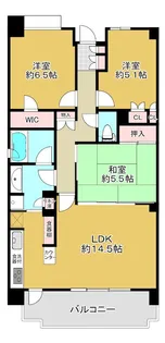 サンクレイドル南浦和コンフラット【5階】の間取り