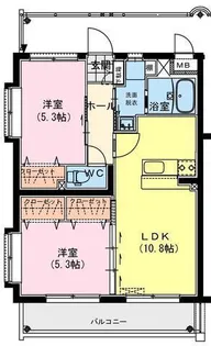 グランハイツのた【2階】の間取り