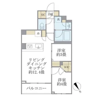 La Perla MeguroーHigashiyamaII【1階】の間取り