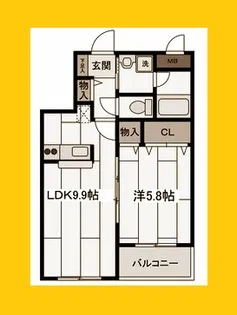 メゾンクレールHiyoshi【2階】の間取り
