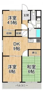 南埜マンション赤塚【1階】の間取り