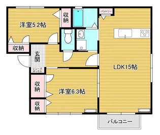 アビエスA【2階】の間取り
