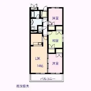 菊田参番館【5階】の間取り