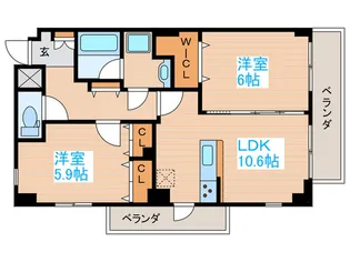 URBAN TERRACE TOSHOGU【2階】の間取り