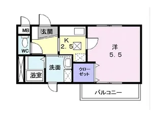 コーポラス 高橋【1階】の間取り