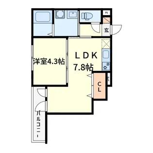 THE RESIDENCE TAKATSUKI【2階】の間取り