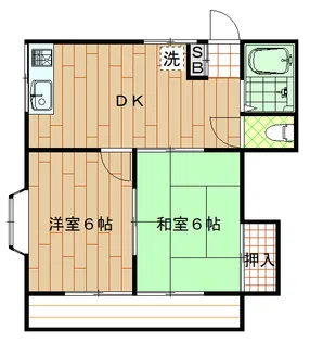 サンハイツ【2階】の間取り