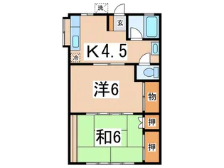 第2スズキハイツ【1階】の間取り