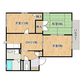 サンプレイス貝塚 A棟【1階】の間取り