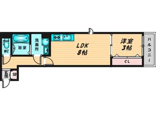 グローハイツ若江【2階】の間取り