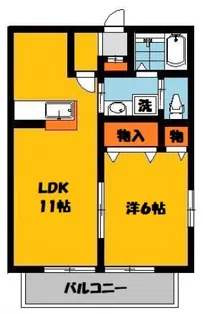 Y-Bツルタパナハイツ【1階】の間取り