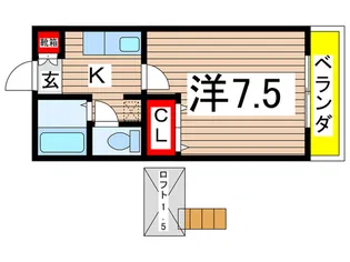 クレインハイツ【1階】の間取り