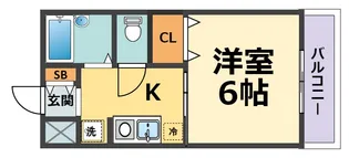 ローウェルハイツ【1階】の間取り