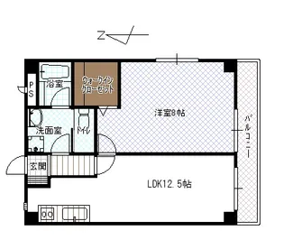 シャンパーニュ猪爪【2階】の間取り