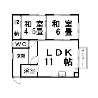 若葉荘【2階】の間取り