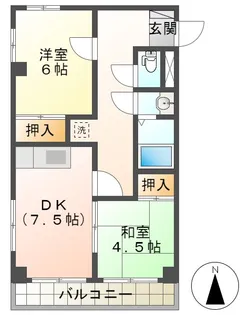 ノルトゾンネ【4階】の間取り