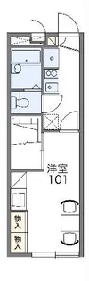 レオパレスほがらか【2階】の間取り