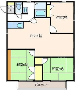 3LDKの間取り画像