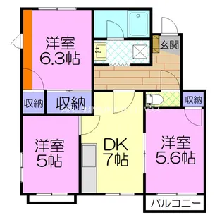 ロジュマン・ド・フォーレD棟【2階】の間取り