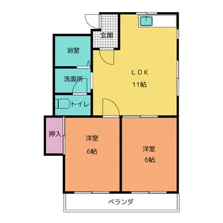 ライフオン生駒 西棟【4階】の間取り
