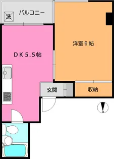 コーポプレジデントビル【6階】の間取り