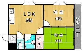 金森マンション-郡津【4階】の間取り