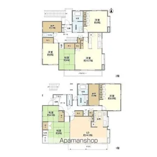 神奈川県横浜市神奈川区沢渡【一戸建】の間取り