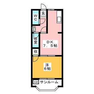 サンハイツ【2階】の間取り