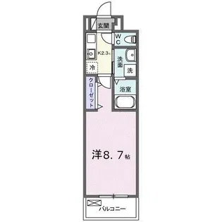 エスポワール鶴江 C【3階】の間取り