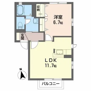 エコ・プリーマB【2階】の間取り