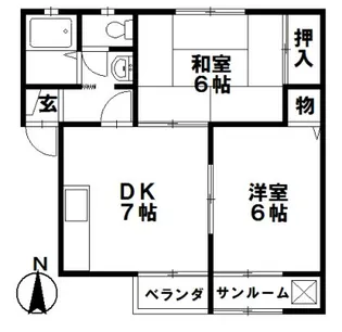 カーサグランデA棟【2階】の間取り
