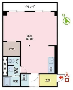カモハイツ【3階】の間取り