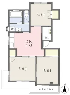 フローレス菜根【2階】の間取り