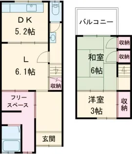 京都府京都市右京区嵯峨折戸町【一戸建】の間取り