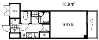 エステムコート芦屋西【3階】の間取り