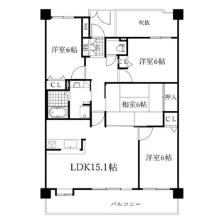 ガーデンヒルズ三河安城VIP【3階】の間取り