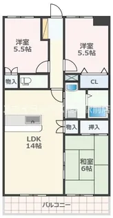 グランド リ ド【6階】の間取り