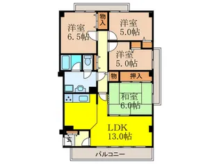 ラジュニ-ル春日丘【4階】の間取り