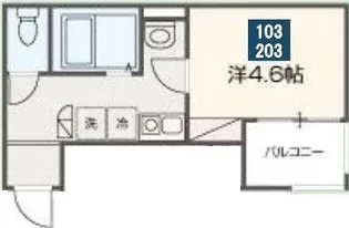 東京都東村山市野口町3【アパート】の間取り