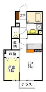 グランテージ上浜【1階】の間取り
