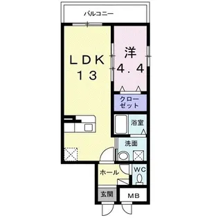 カーサ・フォルトナ【4階】の間取り