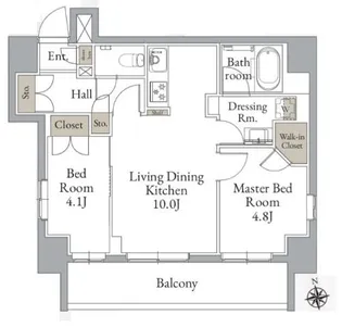 LiveCasa高円寺【4階】の間取り